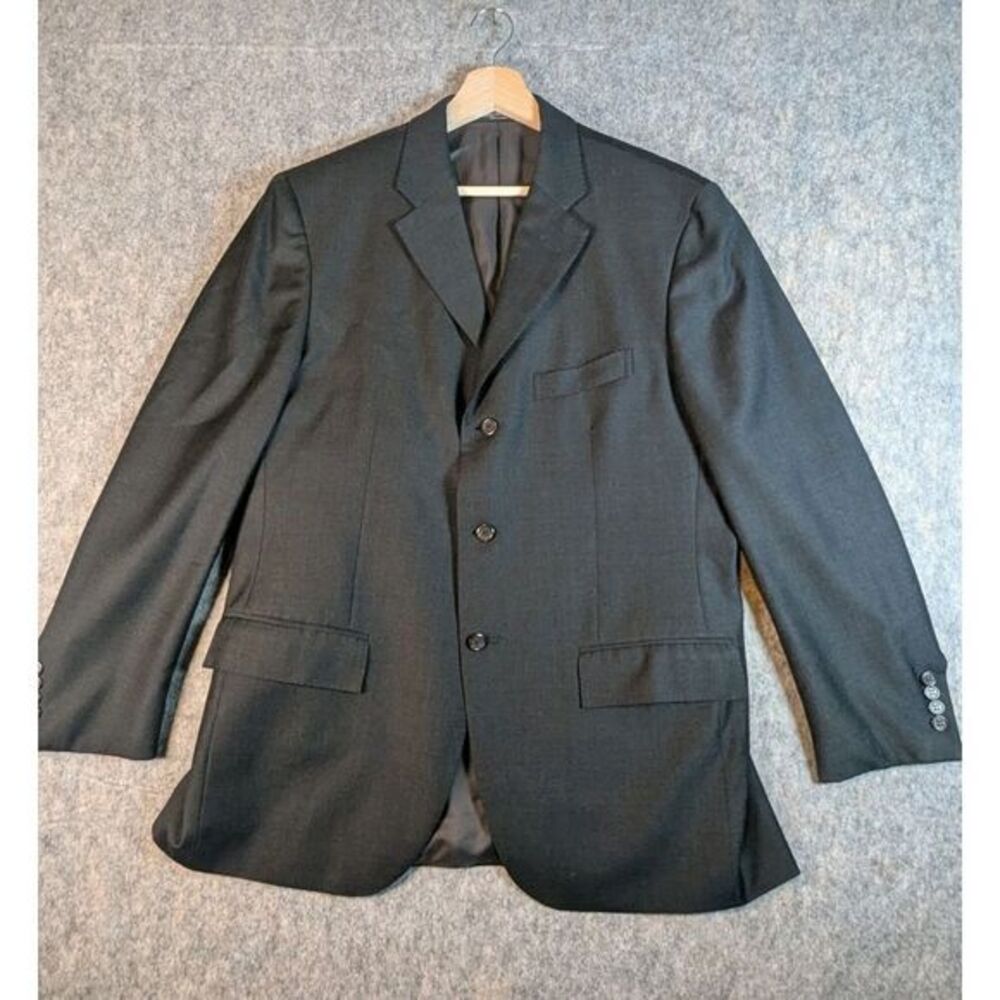 Polo Ralph Lauren Blazer Mens 42R Navy Blue Wool Sports Coat Jacket Made Italy